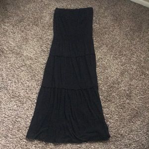 Strapless black dress